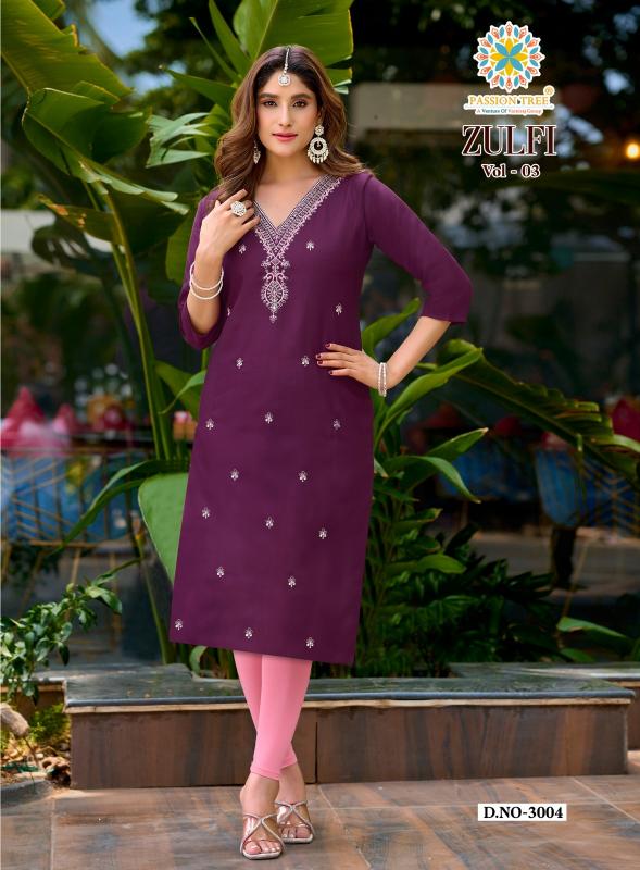 Passion tree zulfi vol 3 buy kurtis wholesale online india